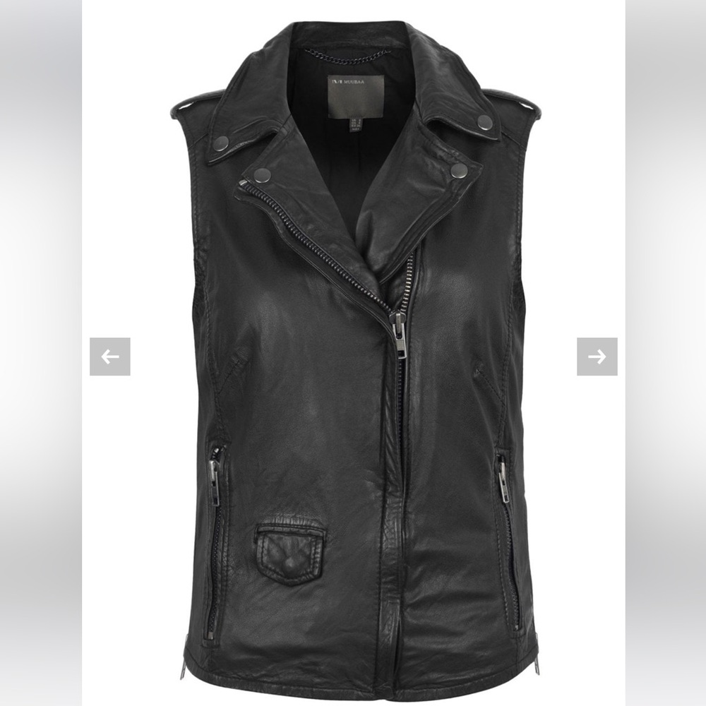 Muubaa Fitted Leather Vest